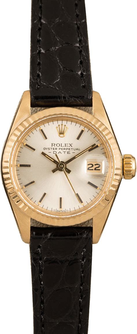 rolex leather strap watches ladies